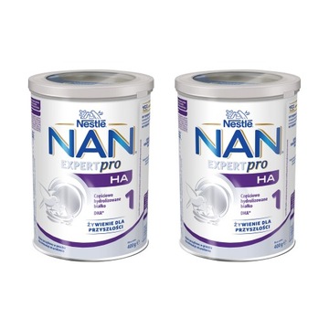 NAN EXPERTPRO HA 1 Mleko początkowe w proszku dla niemowląt 2x400 g