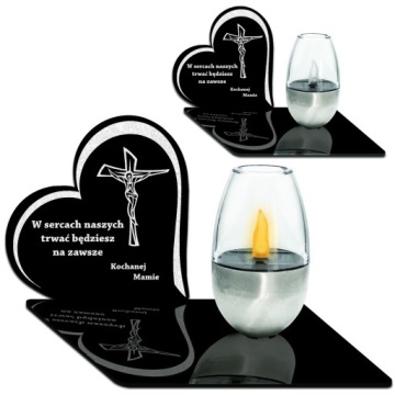 NAGROBNA PODSTAWKA POD ZNICZ SZKŁO AKRYL LAMPION