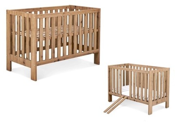 ДЕРЕВЯННАЯ кроватка KLUPŚ ДУБ АМЕЛИЯ 120X60 LITTLES