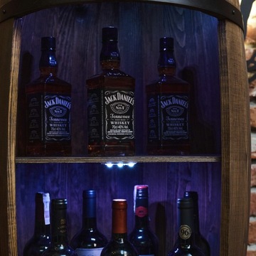 Деревянная бочка с светодиодной подсветкой RGB