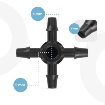 Перемычка Соединитель DRIPPER LINE Соединитель 5x3/5 мм Конец шланга эмиттера