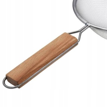 STALOWE SITKO KUCHENNE Z DREWNIANĄ RĄCZKĄ 16CM