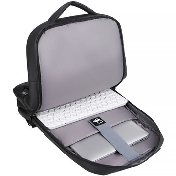 ЧЕРНЫЙ ГОРОДСКОЙ РЮКЗАК ДЛЯ НОУТБУКА 15,6 ДЮЙМОВ С USB-USB Водонепроницаемый УДОБНЫЙ РЮКЗАК