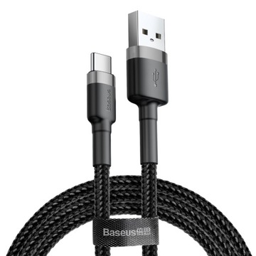 BASEUS SZYBKI KABEL USB/USB-C 3A MOCNY PRZEWÓD DO TELEFONU ŁADOWARKI 1m