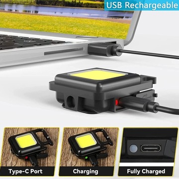 MINI LATARKA LED KIESZONKOWA TAKTYCZNA BRELOK USB