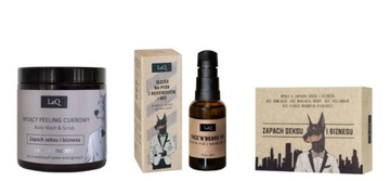 LAQ DOBERMAN ZESTAW 3cz PEELING + OLEJEK + MYDŁO