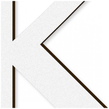 Ламинат LETTER K TIMES белый размер M 10 см