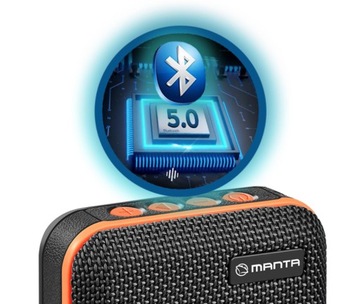 Портативный беспроводной динамик BLUETOOTH с радиоприемником MANTA SPK01GO MP3 USB FM