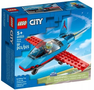 KLOCKI LEGO CITY 60323 SAMOLOT KASKADERSKI PREZENT