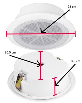 NAGŁOŚNIENIE SUFITOWE ZESTAW 8 szt BLUETOOTH KABLE