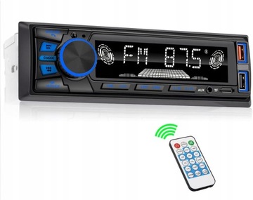 Radio Samochodowe USB Bluetooth AUX do Auta Pilot 1-DIN BT Radioodtwarzacz