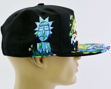 Czapka z prostym daszkiem męska Rick and Morty SNAPBACK 55-60cm czarna HAFT