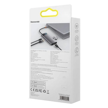 BASEUS HUB adapter przejściówka 7w1 Typ C na 3x USB3.0 / PD / 2x HDMI / RJ4
