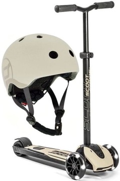 ZESTAW Scoot And Ride Ash HULAJNOGA Highwaykick 5 + KASK z LED S do M 5L+