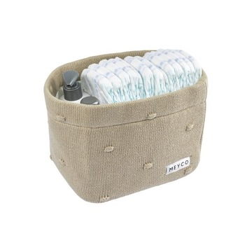 Meyco Baby Mini Knots kosz na towary - sand - mały