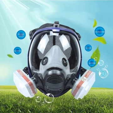 DUST MASK 6800 РЕСПИРАТОР ПОЛНОЛИЦЕВАЯ ДЫХАТЕЛЬНАЯ МАСКА ДЛЯ ПОЖАРА