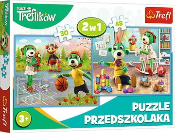 PUZZLE 2W1 TREFL RODZINA TREFLIKÓW 90987