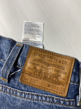 Levi's 512 LOT PREMIUM STRAUSS LEVIS oryginalne Spodnie Jeansy W 38 L 33