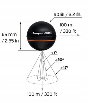 DEEPER PRO + 2 ECHOSONAR ОРИГИНАЛЬНЫЙ WIFI ЭХОНАР НОВЫЙ