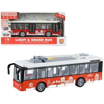 Trolejbus Autobus 30cm napęd światło dźwięk