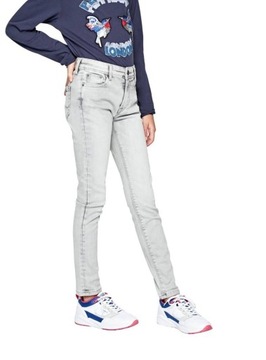 PEPE JEANS JASNOSZARE JEANSY RURKI (10L)