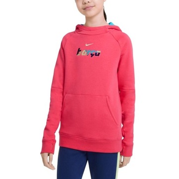S (128-137cm) Bluza Nike FC Barcelona Fleece Pullover Soccer Hoodie CI9533