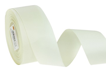WSTĄŻKA rypsowa taśma 3,8cm/25y jasny ecru