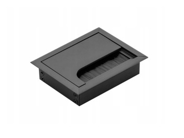 Przepust kablowy metalowy 80x80 mm Czarny Mat