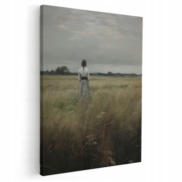 OBRAZ DO SALONU KOBIETA NA ŁĄCE NA PŁÓTNIE 50x70 cm NA ŚCIANĘ *wiele wzorów