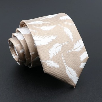 Novelty Men's Tie Floral Feather Elk Geometric Patten Red Blue Neckties