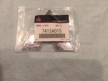 Emblemat Mitsubishi Outlander 7415A015 Oryginał N