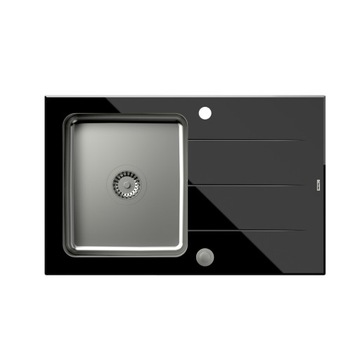 Zlewozmywak Quadron FORD szkło czarny