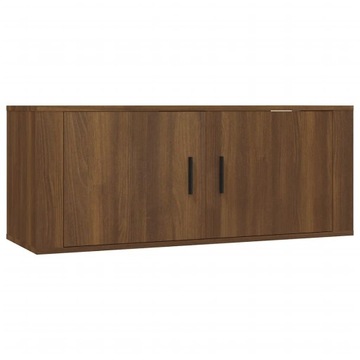 Комплект из 3-х тумб под ТВ, коричневый дуб, материал дерево.