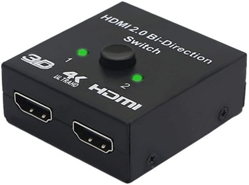 HDMI-переключатель 2x1, разветвитель 4Kx2K, Full HD