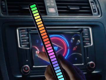 РЕАКЦИЯ USB-СВЕТОДИОДОВ НА ЗВУК ПОД РИТМ МУЗЫКИ RGB СВЕТОДИОДНАЯ ЛЕНТА АККУМУЛЯТОР USB-C