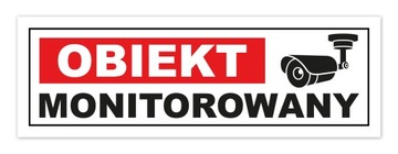 Naklejka OBIEKT MONITOROWANY 30x10 cm OM_1