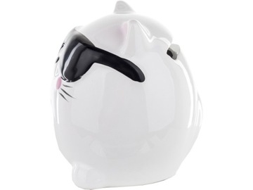 NA PREZENT Skarbonka 7x6x6 cm - KOT W OKULARACH