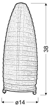 ЛАМПА ПАПИРУС БУМАЖНАЯ БЕЛАЯ 40Вт E14