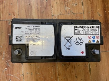 BMW akumulator AGM oryginalny 90Ah 900A prawy plus