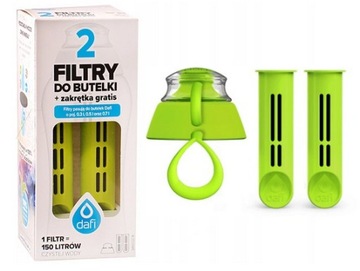 2-PAK FILTRÓW DO BUTELKI DAFI+ZAKRĘTKA /SELEDYN
