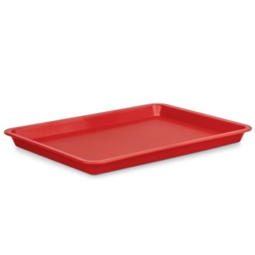 TACA KUCHENNA UNIWERSALNA TACKA 25x18CM CZERWONA PODSTAWKA NA ŻYWNOŚĆ