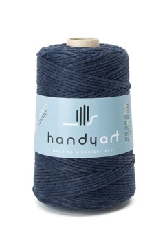 Sznurek do makramy bawełniany navy blue 5mm 100m