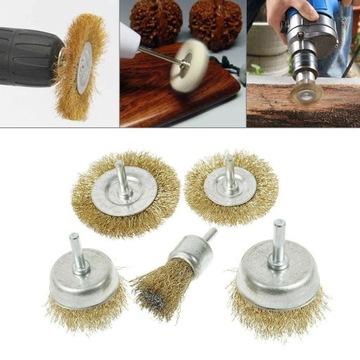 ZESTAW DRUCIANYCH SZCZOTEK DO WIERTARKI 5 szt