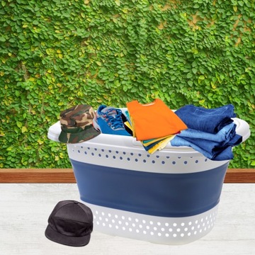 Складная силиконовая корзина LAUNDRY BOWL