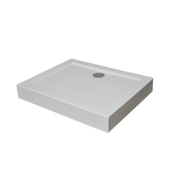 BRODZIK PROSTOKĄTNY 120X80 BIAŁY AKRYLOWY
