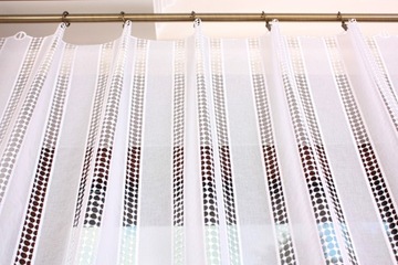 Задростка белая штора для кухни Батист Гипюр, высота 90 см