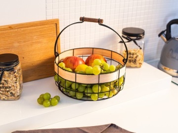 ЧАША-КОРЗИНА ПРОВОЛОЧНАЯ КОРЗИНА ФРУКТОВЫЙ ИГРОК С РУЧКОЙ