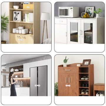 ЗАМОК ДЛЯ КРЕПЛЕНИЯ МЕБЕЛИ ШКАФОВ, ЯЩИКОВ НА ДВЕРЯХ ШКАФА, БЕЛЫЙ x10