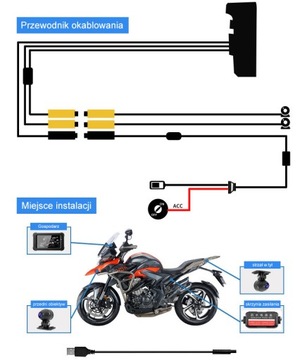 Мотоциклетный рекордер с двойной камерой FHD, WIFI, GPS, TPWS, Apple Carplay
