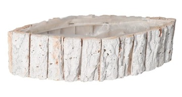 DONICZKA OSŁONKA DREWNIANA BIAŁA KORA KORYTKO